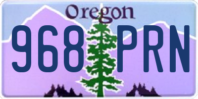 OR license plate 968PRN