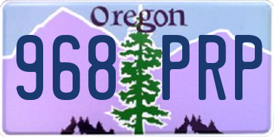 OR license plate 968PRP