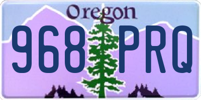 OR license plate 968PRQ