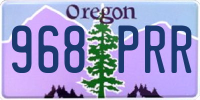 OR license plate 968PRR