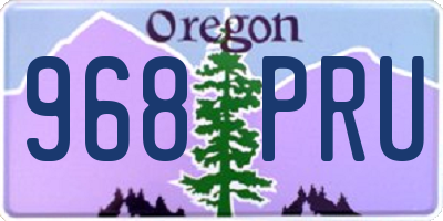 OR license plate 968PRU