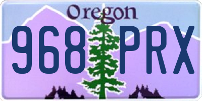 OR license plate 968PRX