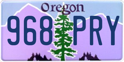 OR license plate 968PRY