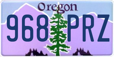 OR license plate 968PRZ