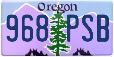 OR license plate 968PSB
