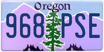 OR license plate 968PSE