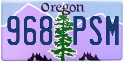 OR license plate 968PSM