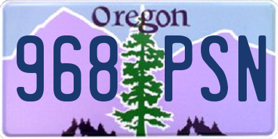 OR license plate 968PSN