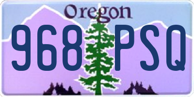OR license plate 968PSQ
