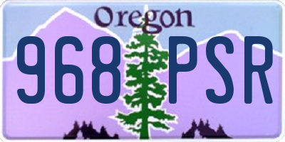 OR license plate 968PSR