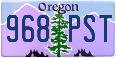 OR license plate 968PST