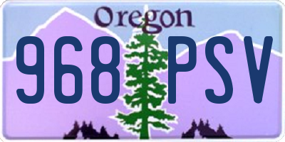 OR license plate 968PSV