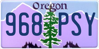 OR license plate 968PSY