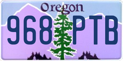 OR license plate 968PTB