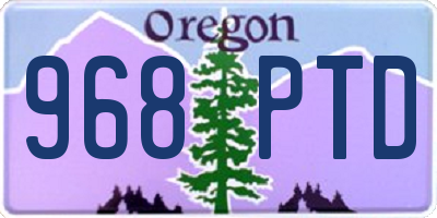OR license plate 968PTD
