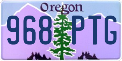 OR license plate 968PTG