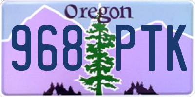 OR license plate 968PTK