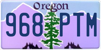 OR license plate 968PTM