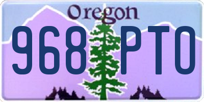 OR license plate 968PTO