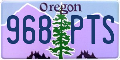 OR license plate 968PTS