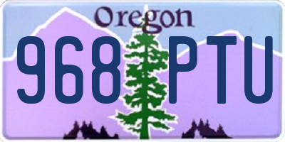 OR license plate 968PTU
