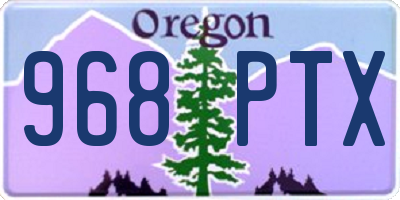 OR license plate 968PTX