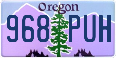 OR license plate 968PUH