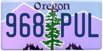 OR license plate 968PUL