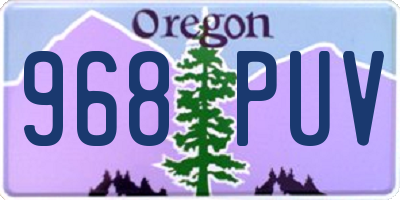 OR license plate 968PUV