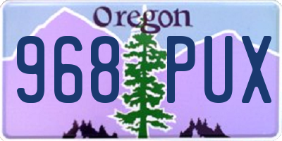OR license plate 968PUX