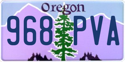 OR license plate 968PVA