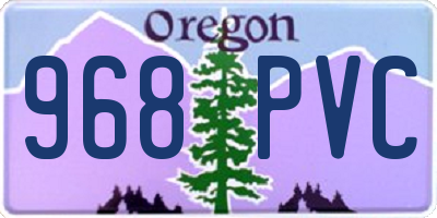 OR license plate 968PVC