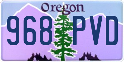 OR license plate 968PVD