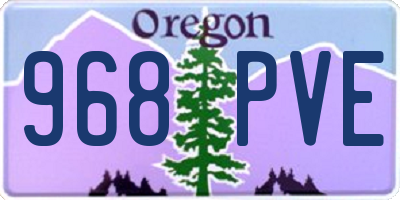 OR license plate 968PVE