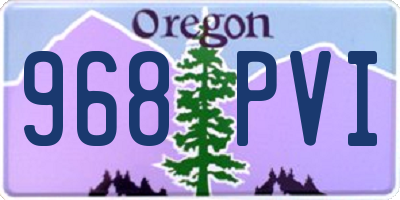 OR license plate 968PVI