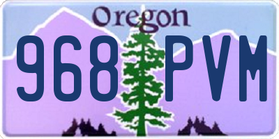 OR license plate 968PVM