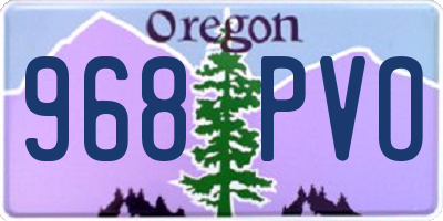 OR license plate 968PVO