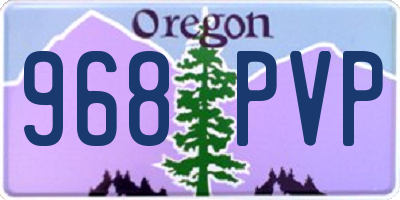 OR license plate 968PVP