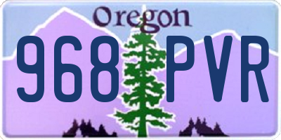 OR license plate 968PVR