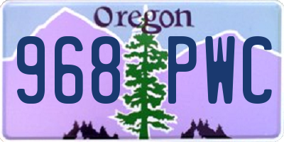 OR license plate 968PWC