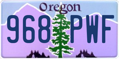 OR license plate 968PWF