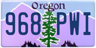 OR license plate 968PWI