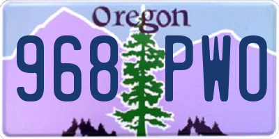 OR license plate 968PWO