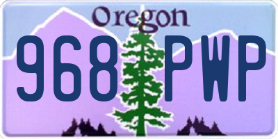OR license plate 968PWP