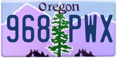OR license plate 968PWX