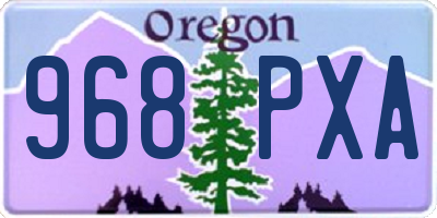 OR license plate 968PXA