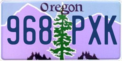 OR license plate 968PXK