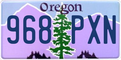 OR license plate 968PXN