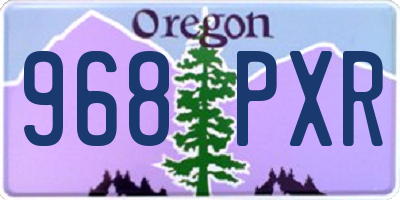 OR license plate 968PXR
