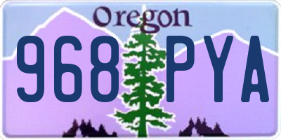OR license plate 968PYA